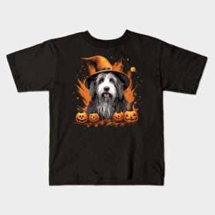 Halloween Bearded Collie Kids T-Shirt